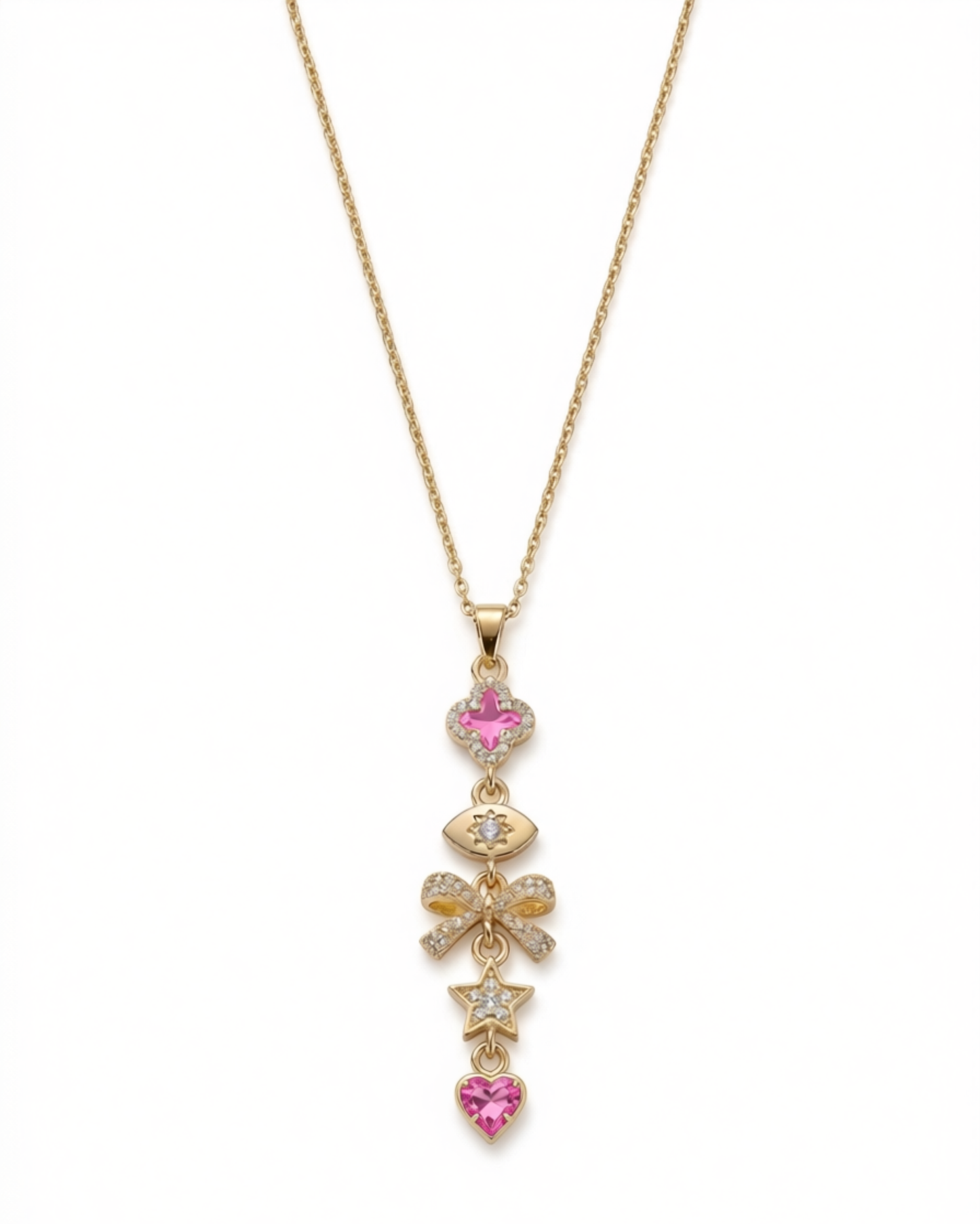 Pink Drop Necklace