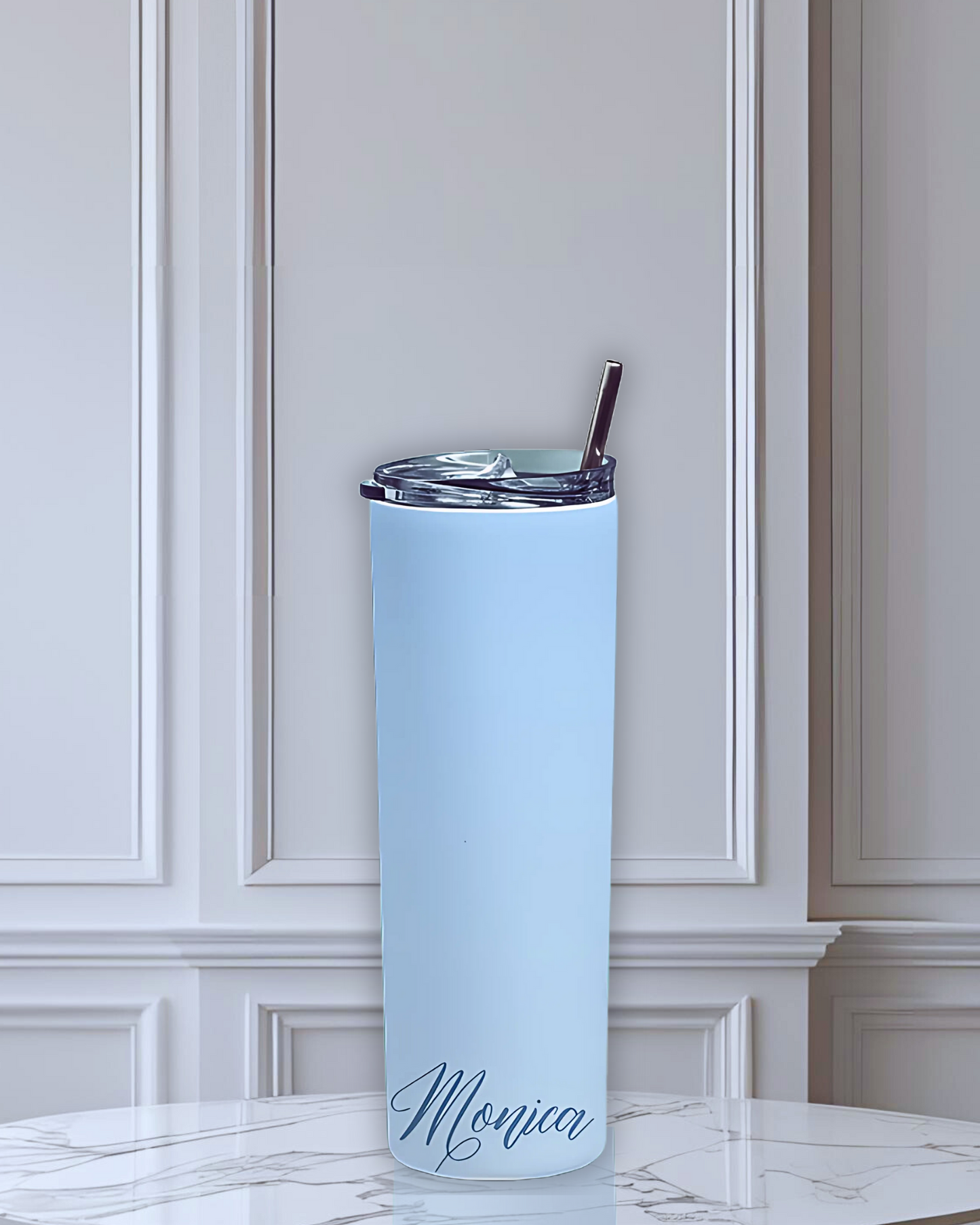 Build Your Own Tumbler - Customized Stainless Steel Insulated Drinkware with Splash-Proof Lid and Metal Straw