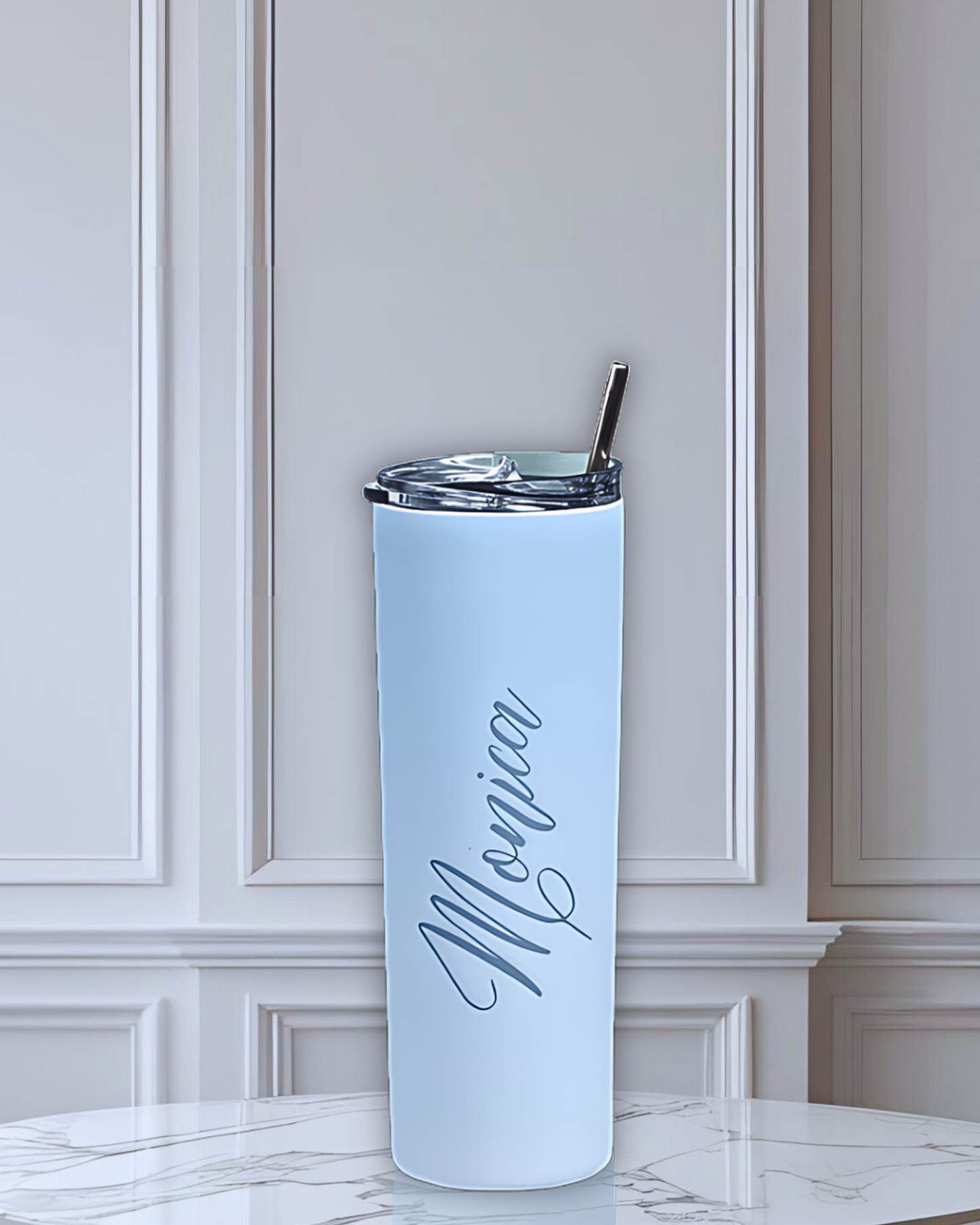 Build Your Own Tumbler - Customized Stainless Steel Insulated Drinkware with Splash-Proof Lid and Metal Straw