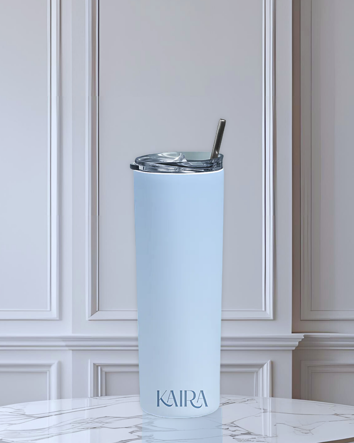 Build Your Own Tumbler - Customized Stainless Steel Insulated Drinkware with Splash-Proof Lid and Metal Straw