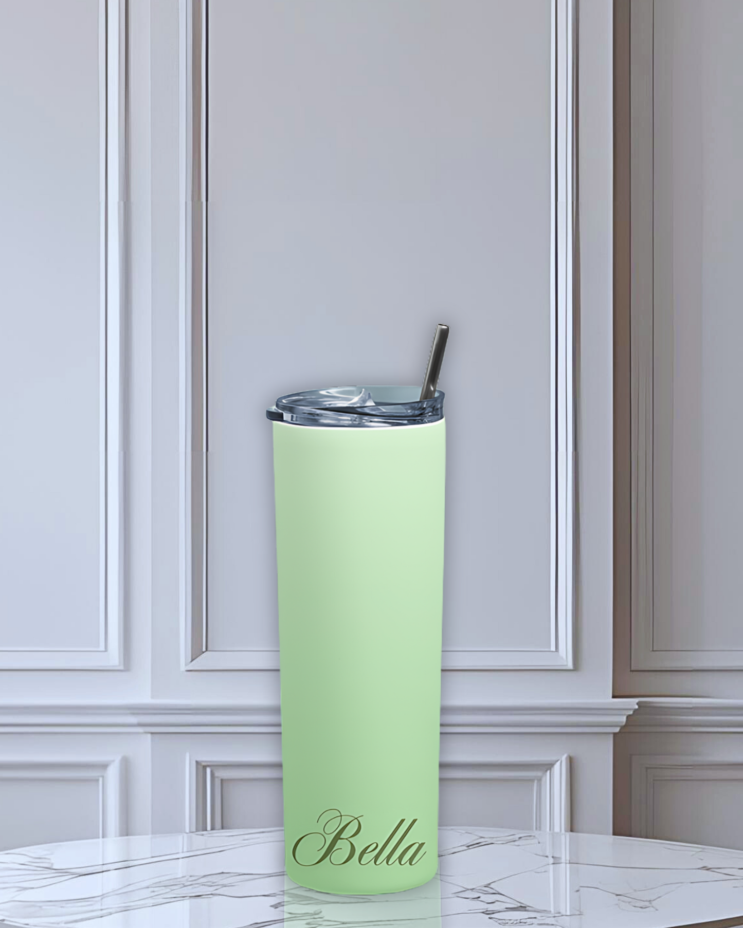 Build Your Own Tumbler - Customized Stainless Steel Insulated Drinkware with Splash-Proof Lid and Metal Straw