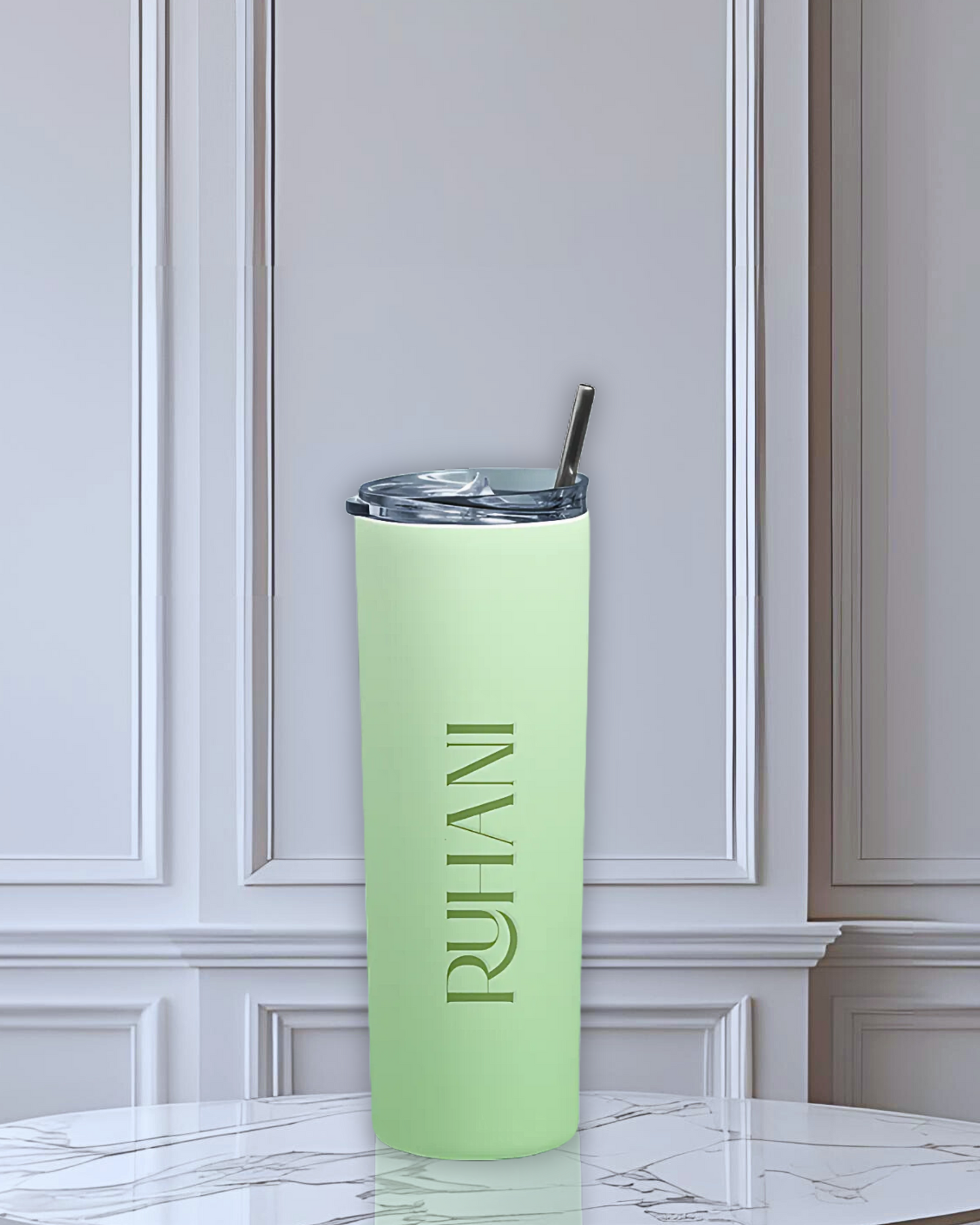 Build Your Own Tumbler - Customized Stainless Steel Insulated Drinkware with Splash-Proof Lid and Metal Straw