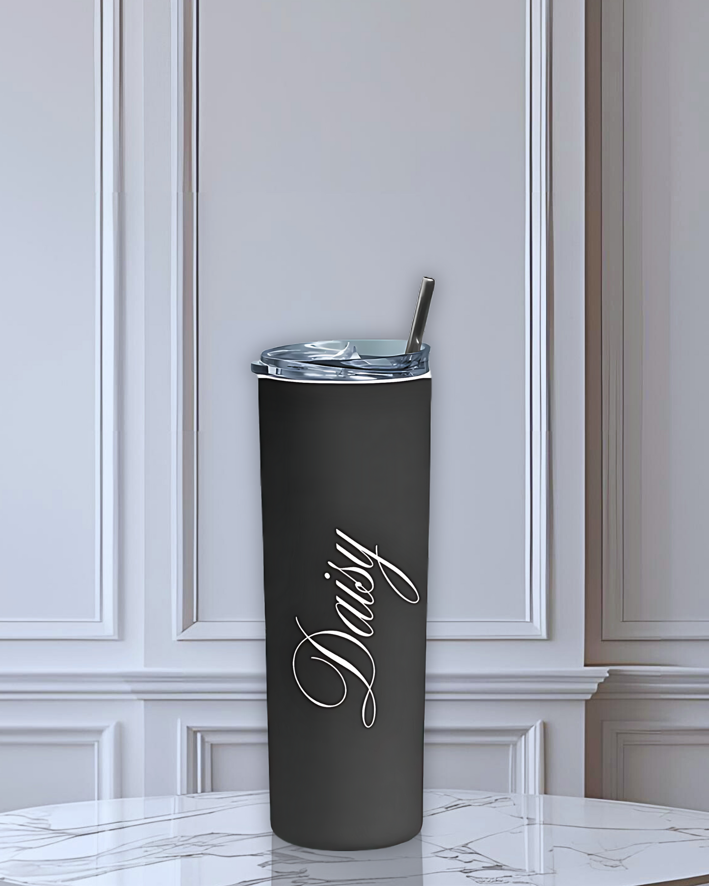 Build Your Own Tumbler - Customized Stainless Steel Insulated Drinkware with Splash-Proof Lid and Metal Straw