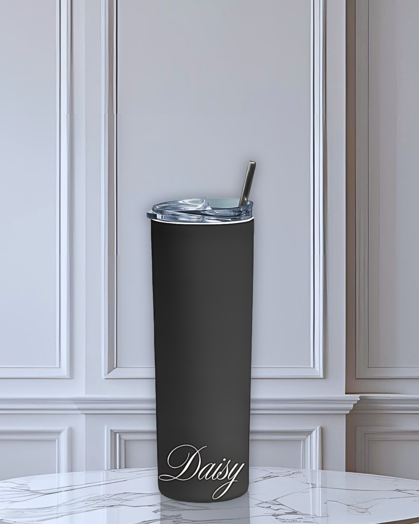 Build Your Own Tumbler - Customized Stainless Steel Insulated Drinkware with Splash-Proof Lid and Metal Straw