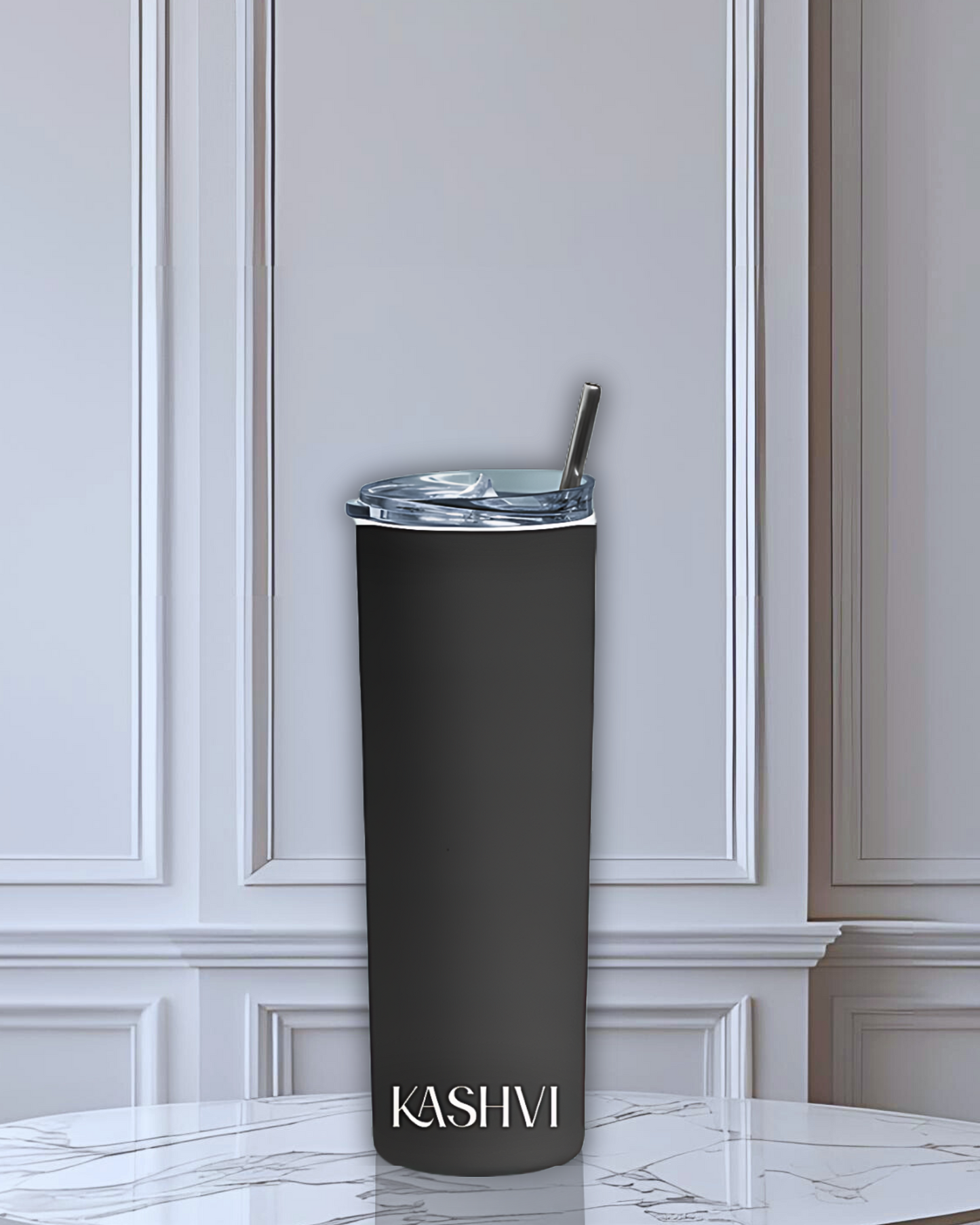 Build Your Own Tumbler - Customized Stainless Steel Insulated Drinkware with Splash-Proof Lid and Metal Straw