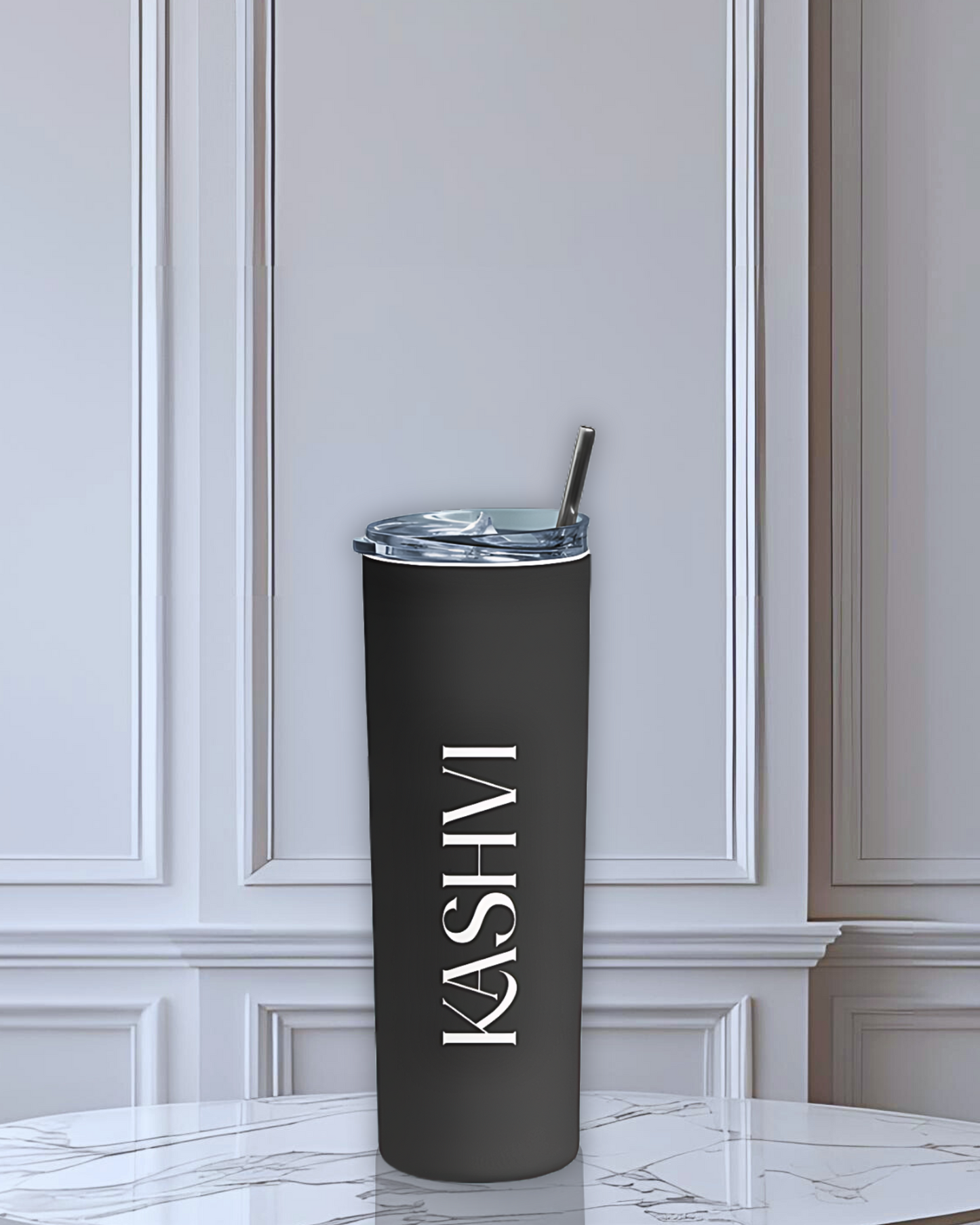Build Your Own Tumbler - Customized Stainless Steel Insulated Drinkware with Splash-Proof Lid and Metal Straw