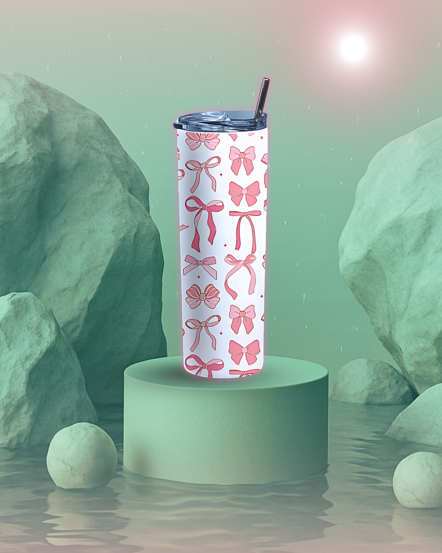 Eden & Seraph Stainless Steel Double Walled Insulated Tumbler with Splash Proof Lid & Metal Straw