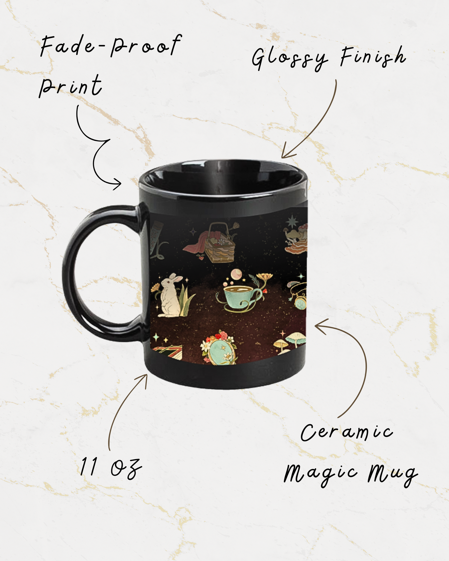 Eden and Seraph Ceramic Magic Mug (Black) Enchanted