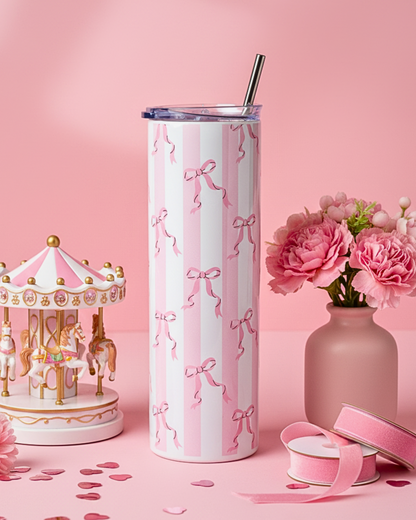 Eden & Seraph Stainless Steel Double Walled Insulated Tumbler with Splash Proof Lid & Metal Straw