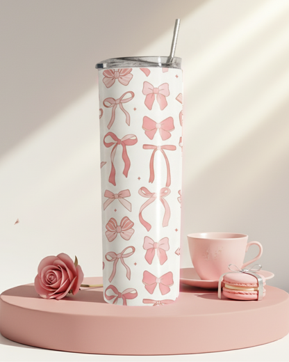 Eden & Seraph Stainless Steel Double Walled Insulated Tumbler with Splash Proof Lid & Metal Straw