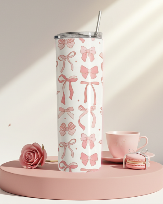 Eden & Seraph Stainless Steel Double Walled Insulated Tumbler with Splash Proof Lid & Metal Straw