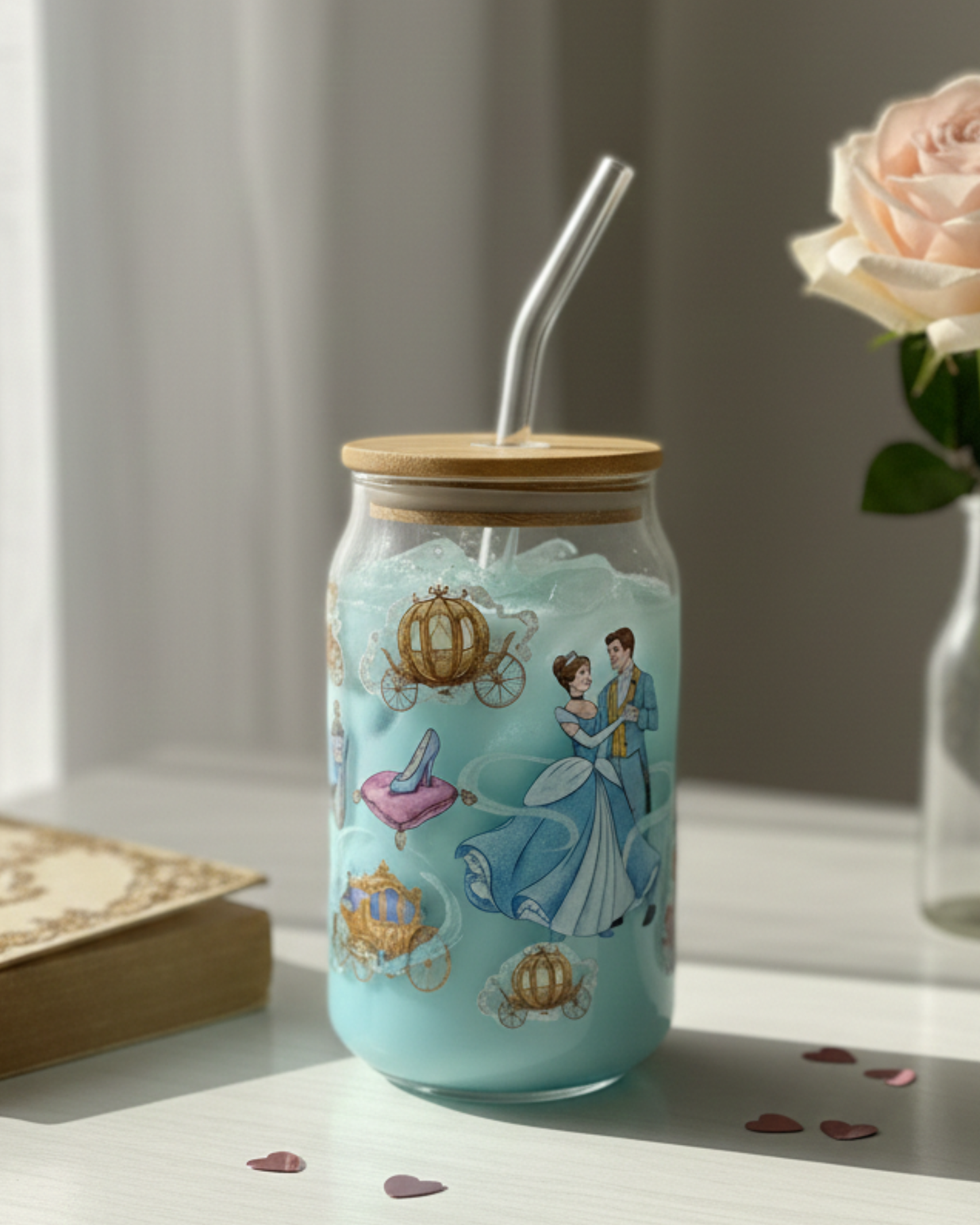Isn’t It Charming - Glass Tumbler with Straw and Lid