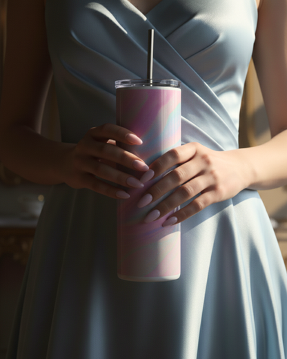 Eden & Seraph Stainless Steel Double Walled Insulated Tumbler with Splash Proof Lid & Metal Straw