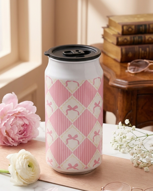 Bow-tique Can Style Drinkware with Lid