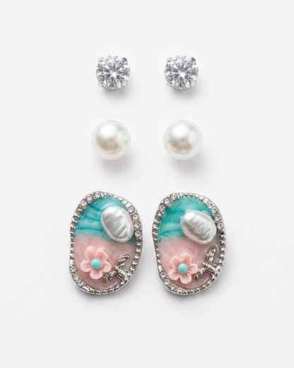 Mermaid Tail Earrings (Pack of 3)