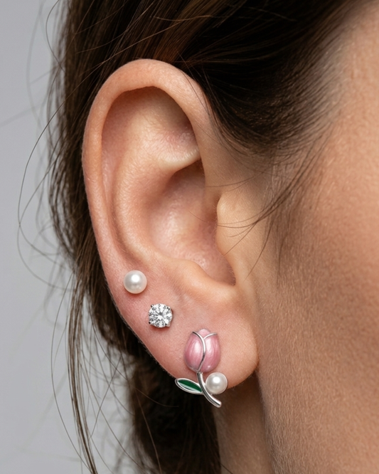 Tulip Bloom Earrings (Pack of 3)