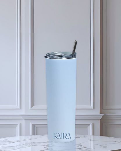 Build Your Own Tumbler - Customized Stainless Steel Insulated Drinkware with Splash-Proof Lid and Metal Straw