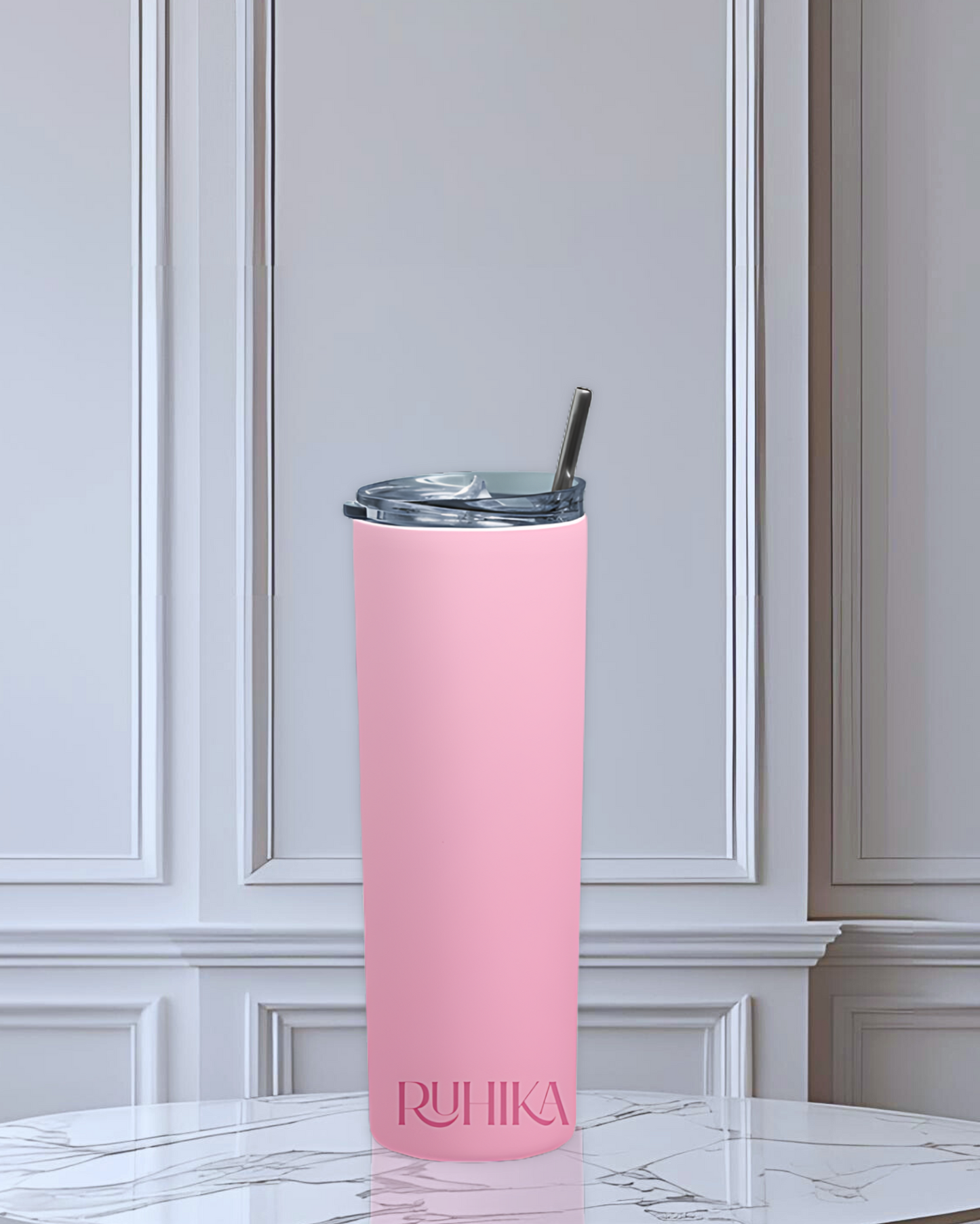 Build Your Own Tumbler - Customized Stainless Steel Insulated Drinkware with Splash-Proof Lid and Metal Straw