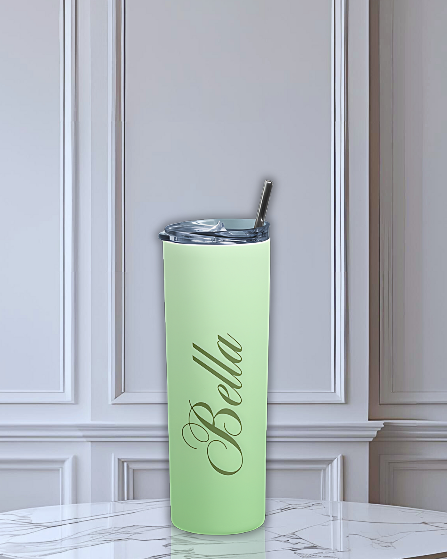 Build Your Own Tumbler - Customized Stainless Steel Insulated Drinkware with Splash-Proof Lid and Metal Straw