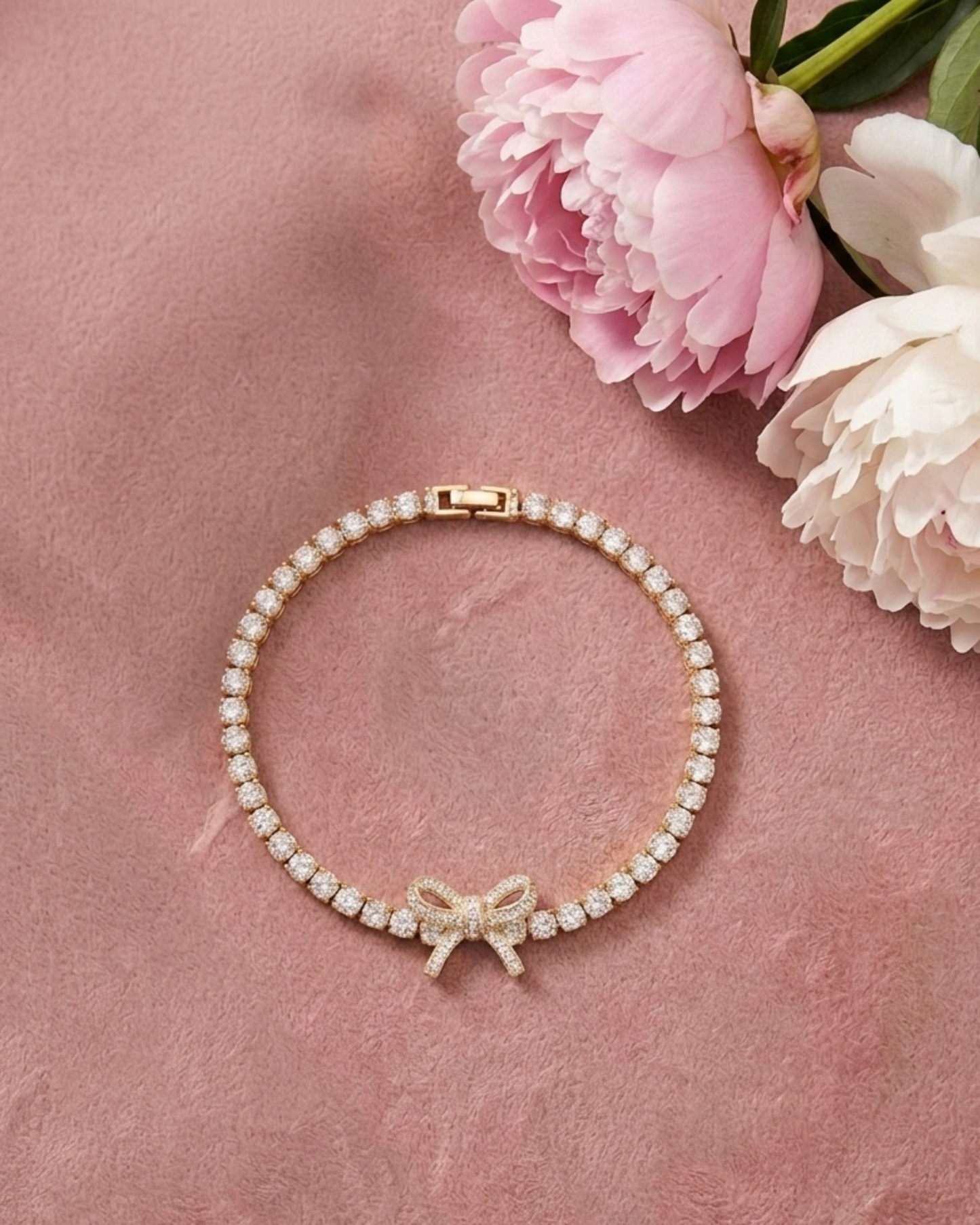 Bow Tennis Bracelet (Adjustable)