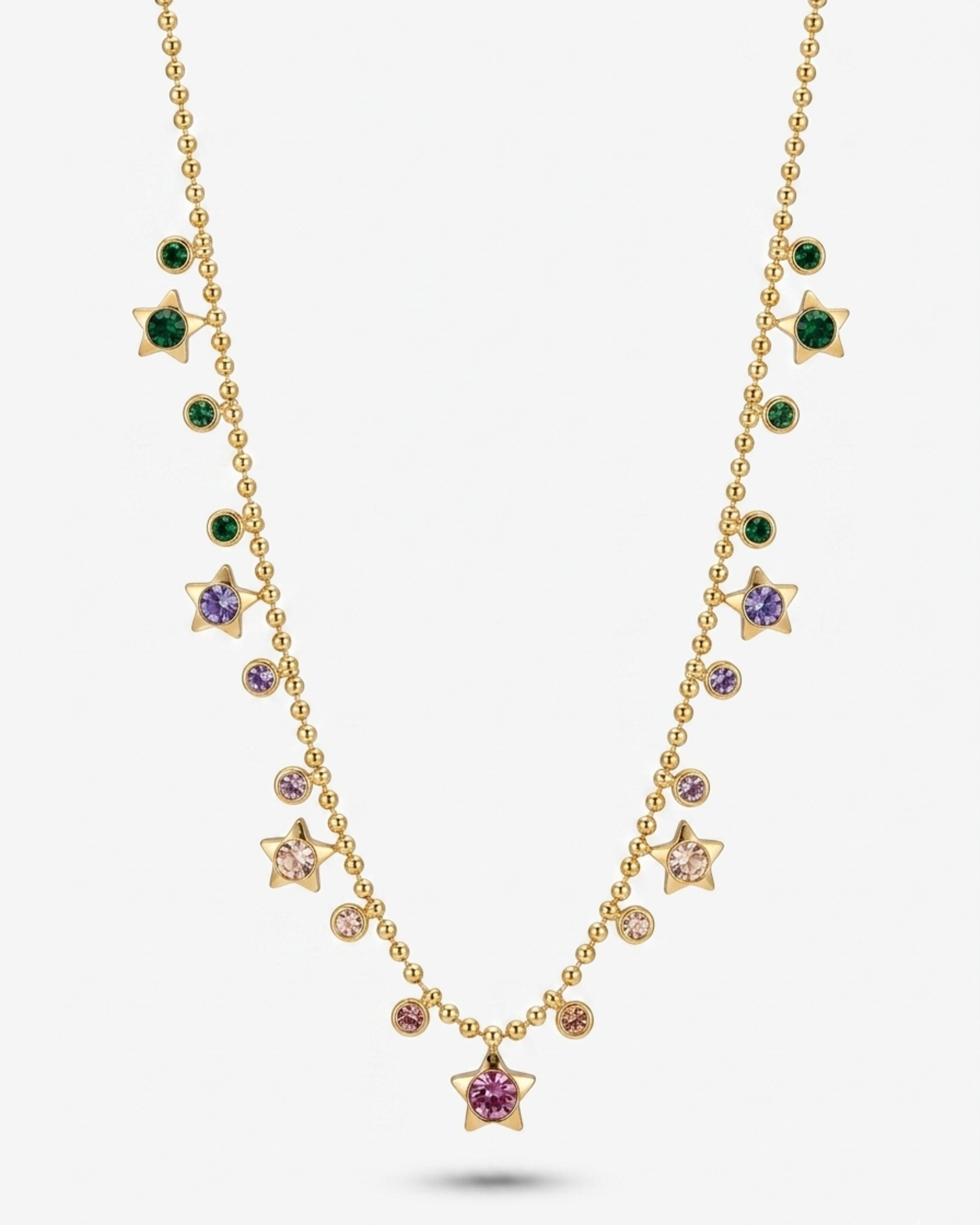 Stardust Spectrum Gold Plated Stainless Steel Necklace