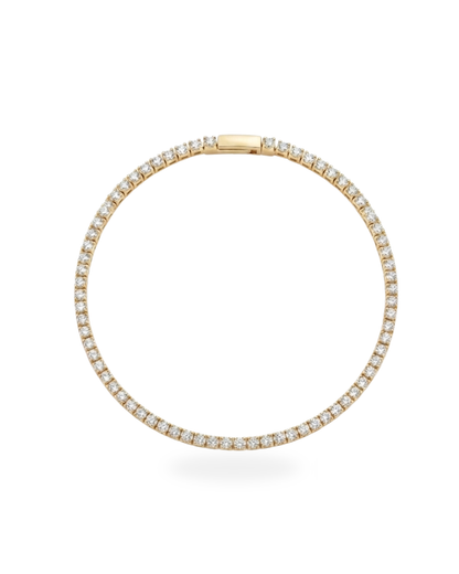 Classic Gold Plated Stainless Steel Adjustable Tennis Bracelet