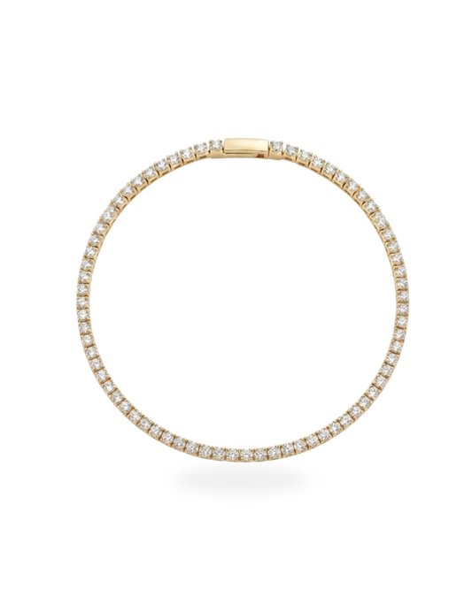 Classic Gold Plated Stainless Steel Adjustable Tennis Bracelet