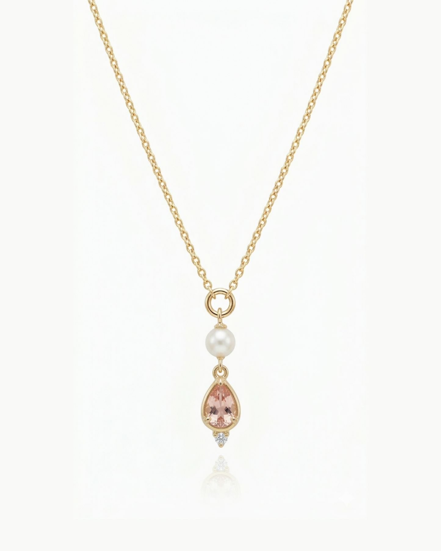 Pearl Drop Gold-plated Stainless Steel Necklace