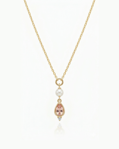 Pearl Drop Gold-plated Stainless Steel Necklace