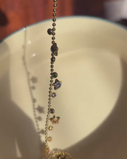 Stardust Spectrum Gold Plated Stainless Steel Necklace